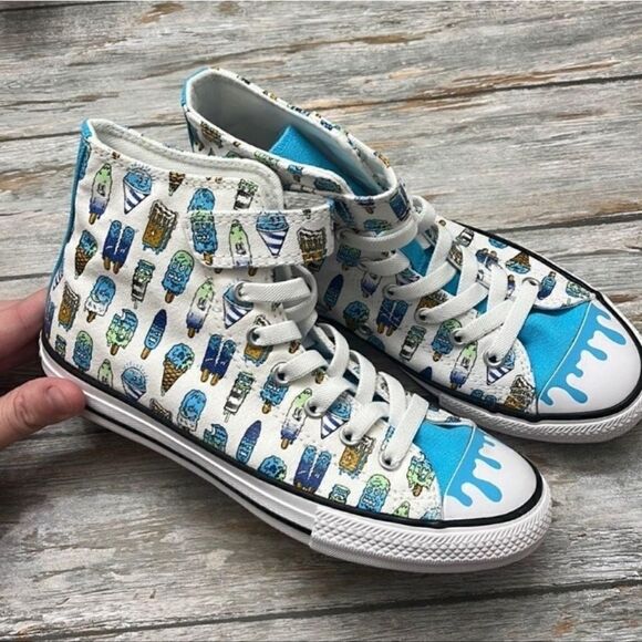 Little Kid Chuck Taylor All Star 🌟 Easy-On Frozen Treats Sneakers Shoes Size 3 - Picture 3 of 12
